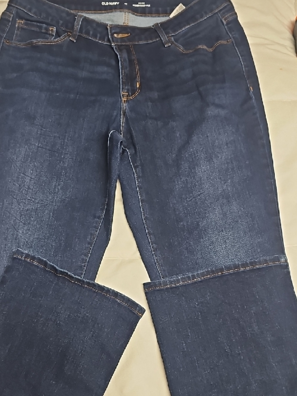 Old Navy Dark Blue Women's Flare Jeans - Picture 2 of 4